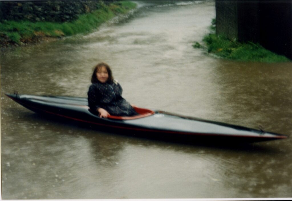 1999 Nov Dovenby Flood Hannah In My Canoe Outside Lanefoot