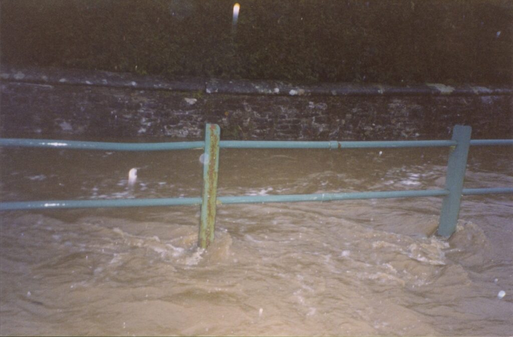 1999 Nov Dovenby Flood Beck Overflowing