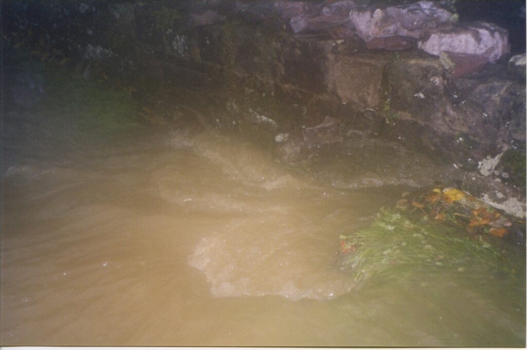 1999 Nov Dovenby Flood Road Drains After We Put Hole In Wall Upstream Of The Bridge By The Drive To Lime Tree House To Stop Lime Tree Being Flooded