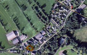 Dovenby map showing field strips aerial photo