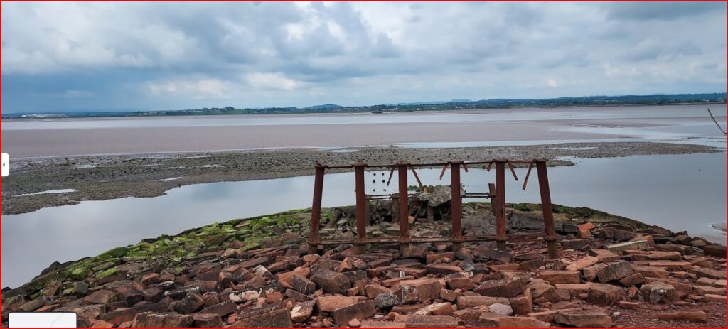 Solway Rail Viaduct Iron Pillars Looking From Annan Shore To Bowness On Solway Photo By Lynne Mellstrom In Google Images Jpg